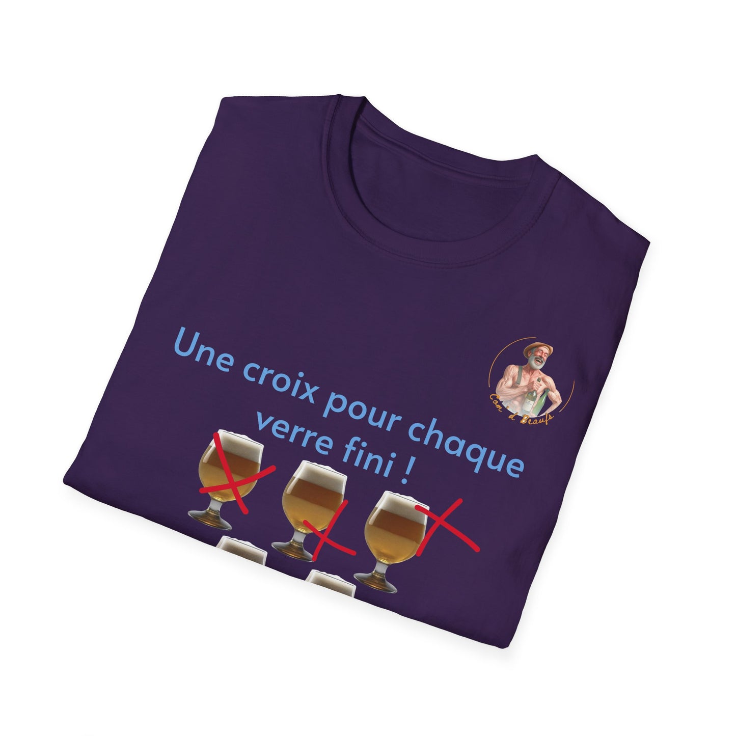 T-shirt "une croix pour chaque verre" com'd beaufs - UNISEX
