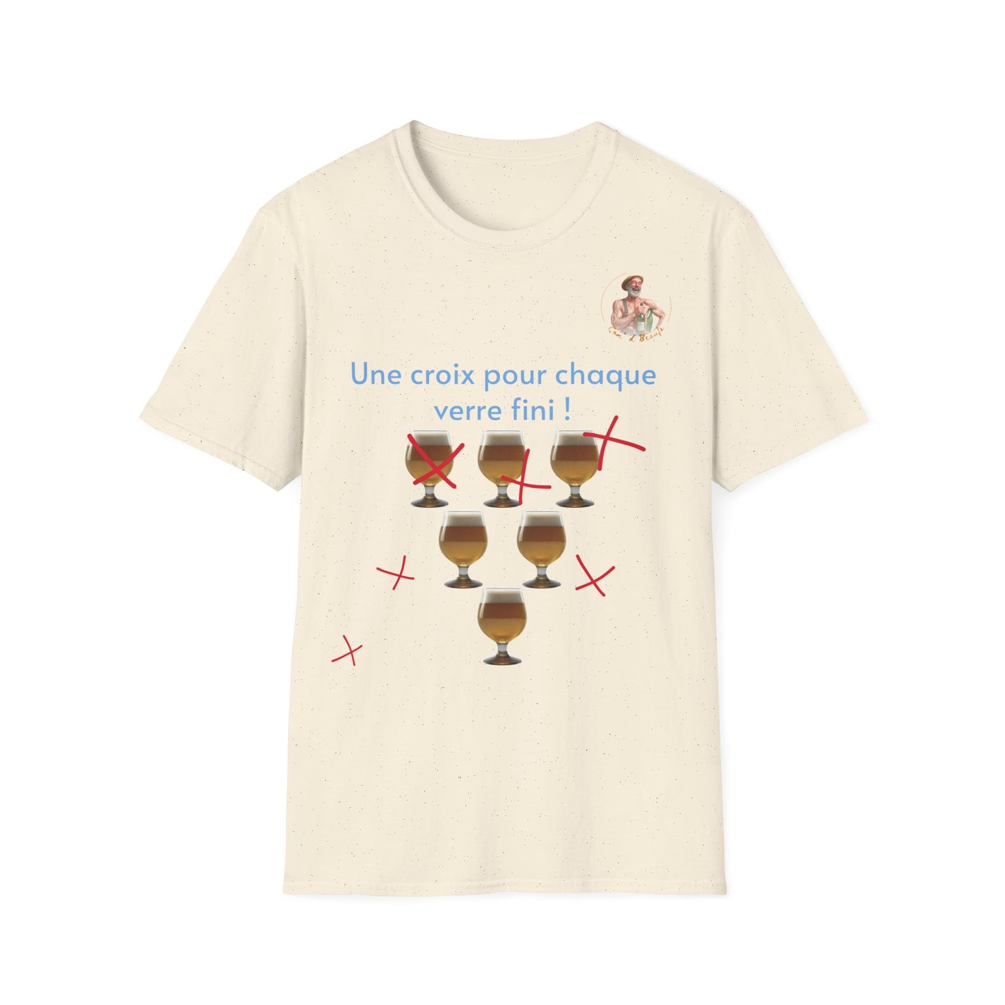 T-shirt "une croix pour chaque verre" com'd beaufs - UNISEX