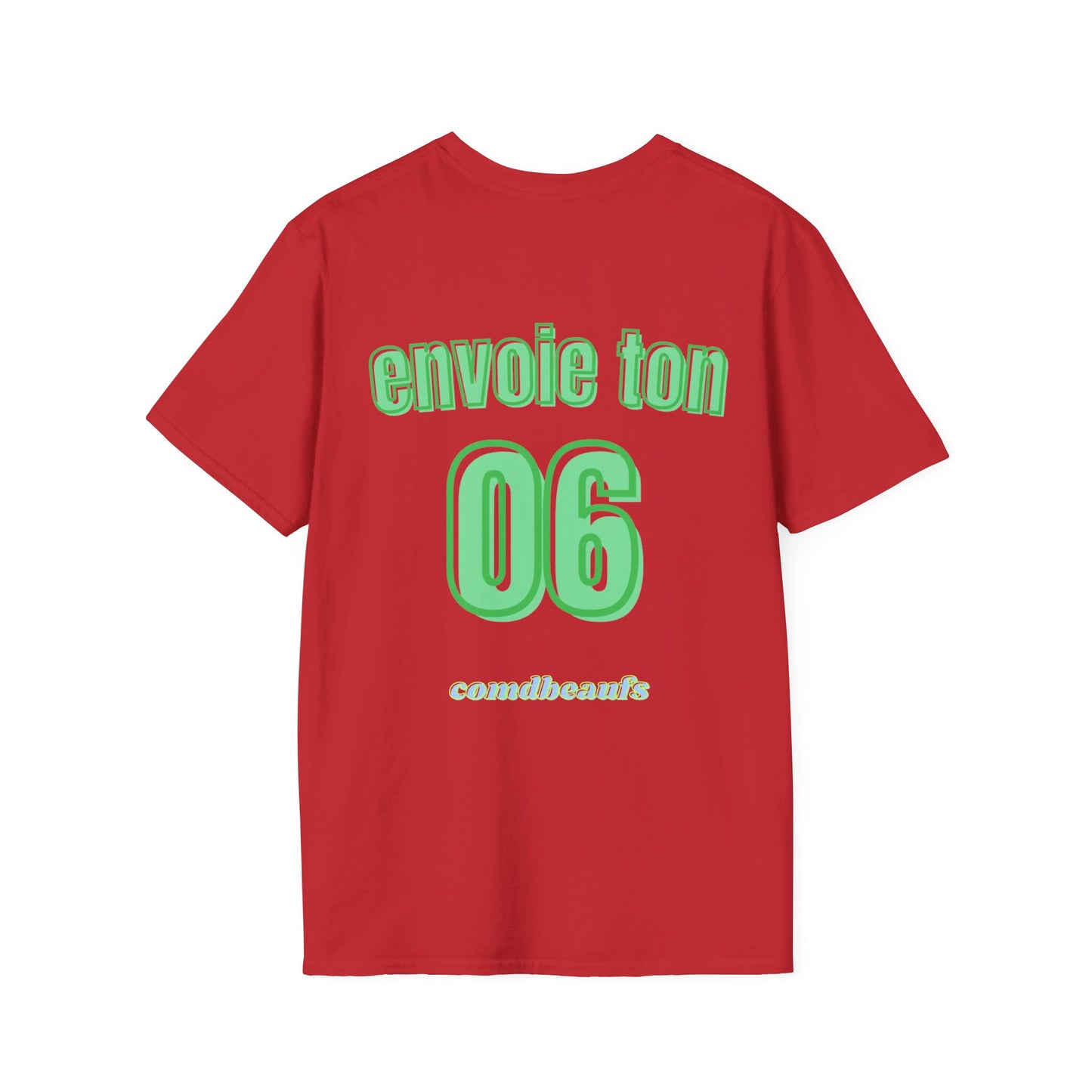 T-shirt type maillot " Envoie ton 06 " Com'd Beaufs - UNISEX
