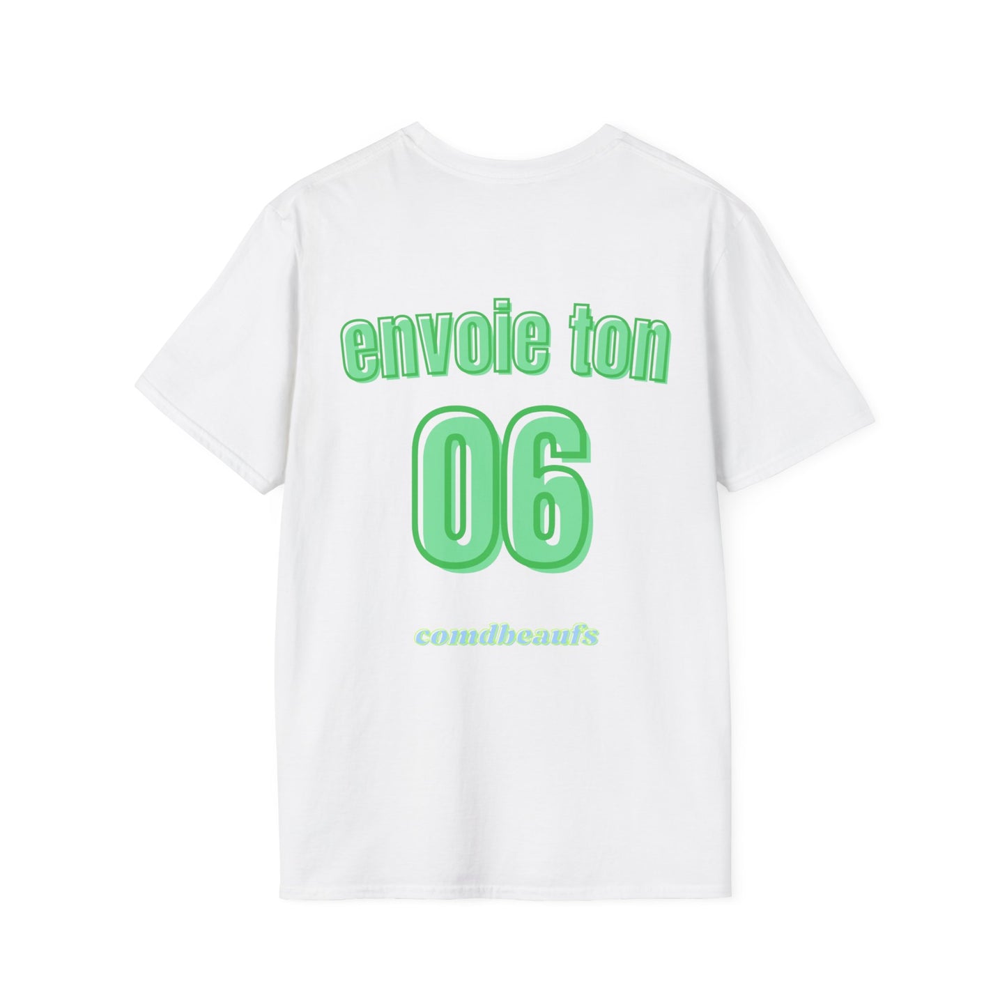 T-shirt type maillot " Envoie ton 06 " Com'd Beaufs - UNISEX