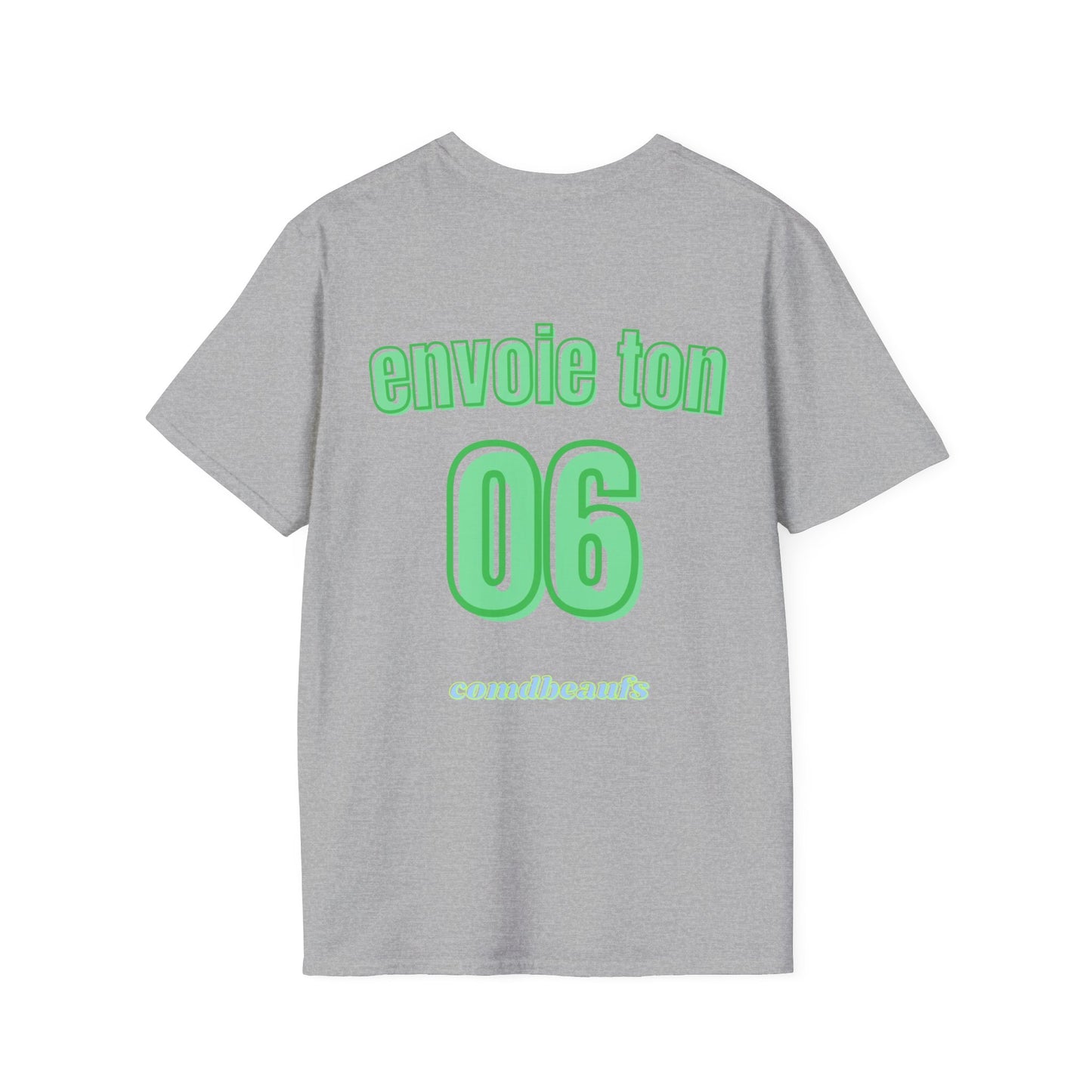 T-shirt type maillot " Envoie ton 06 " Com'd Beaufs - UNISEX