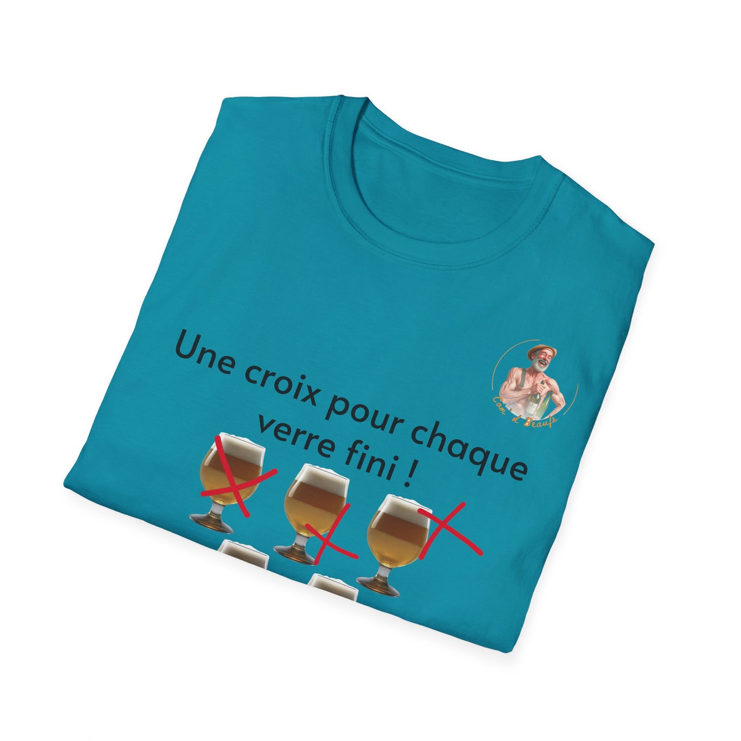 T-shirt "une croix pour chaque verre" com'd beaufs - UNISEX
