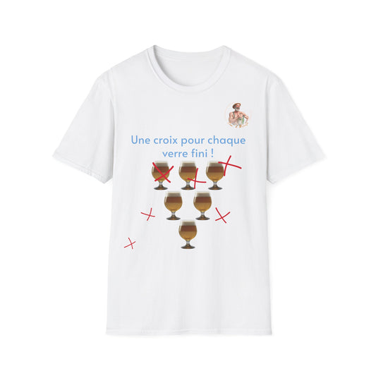 T-shirt "une croix pour chaque verre" com'd beaufs - UNISEX