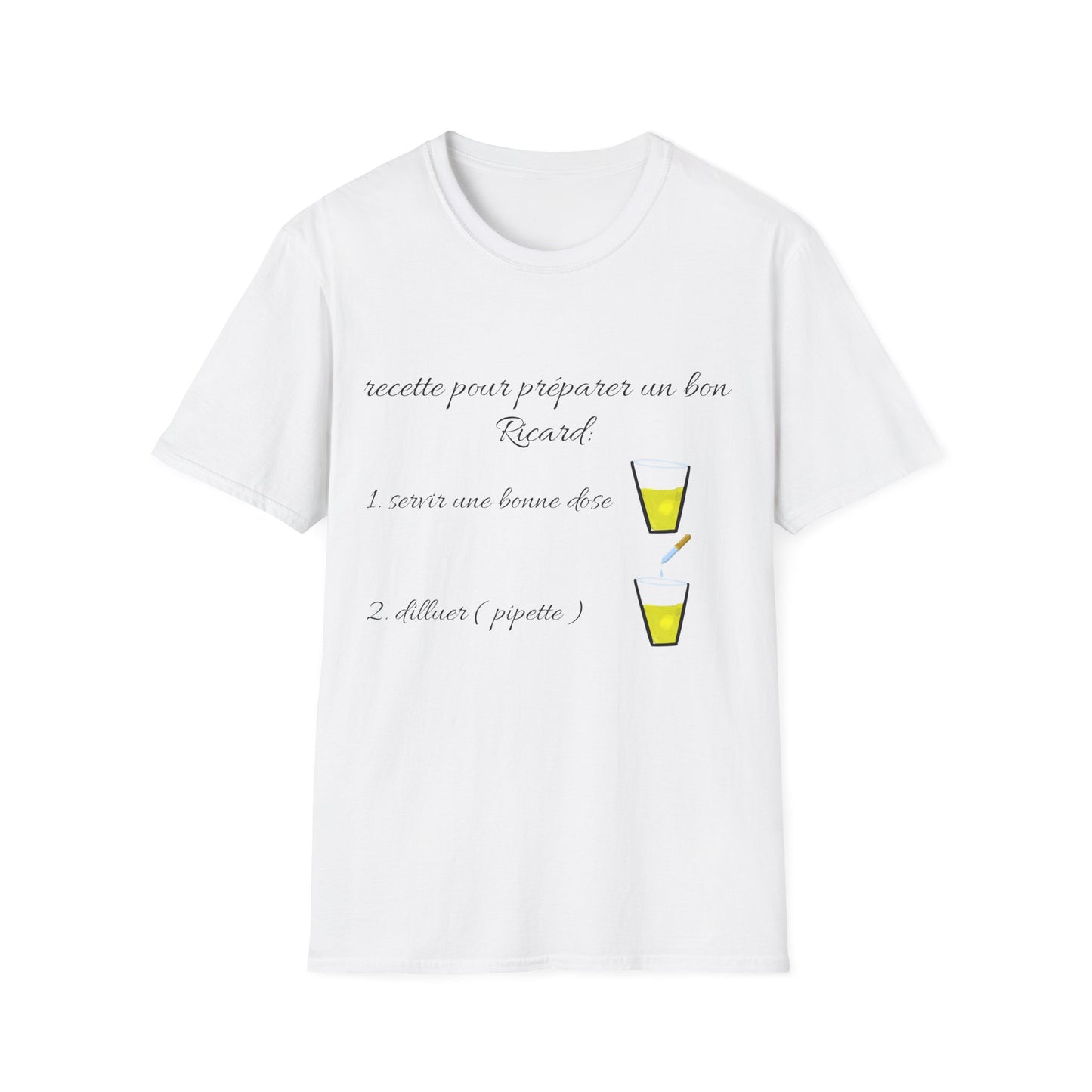 T- shirt "recette pour un bon Ricard" - UNISEX
