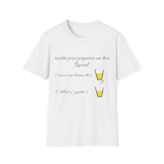 T- shirt "recette pour un bon Ricard" - UNISEX