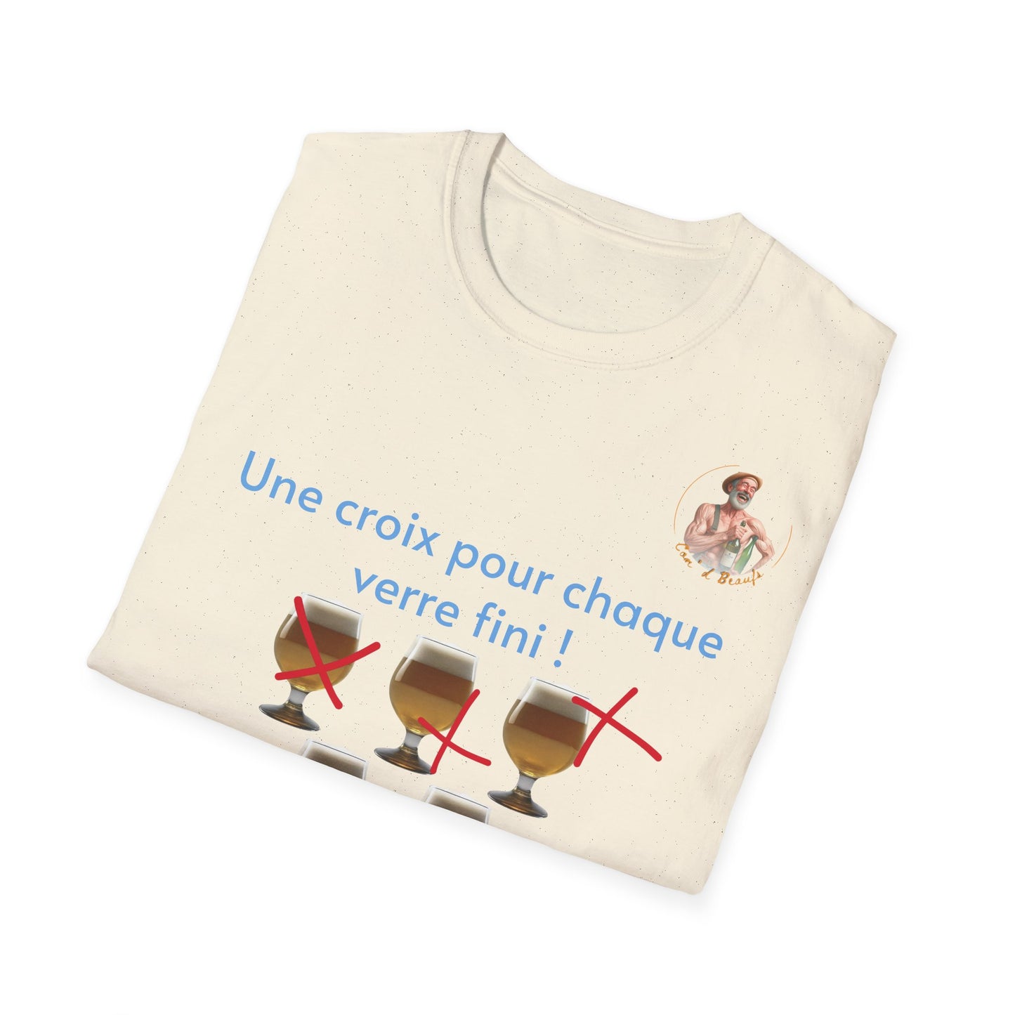 T-shirt "une croix pour chaque verre" com'd beaufs - UNISEX