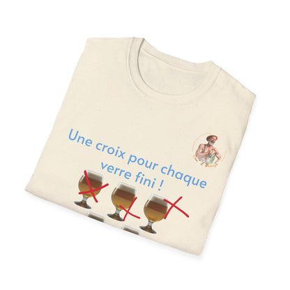 T-shirt "une croix pour chaque verre" com'd beaufs - UNISEX