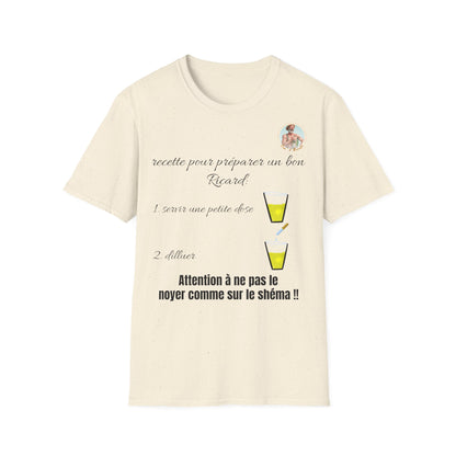 T- shirt "recette pour un bon Ricard" - UNISEX