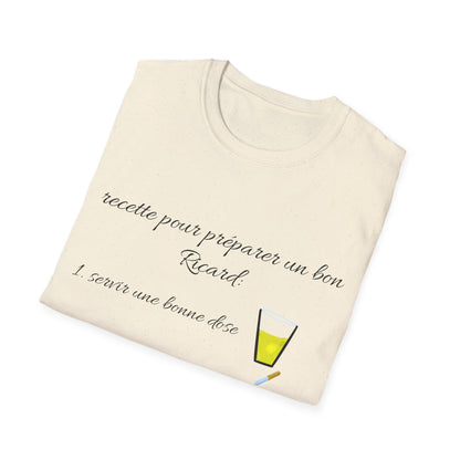 T- shirt "recette pour un bon Ricard" - UNISEX