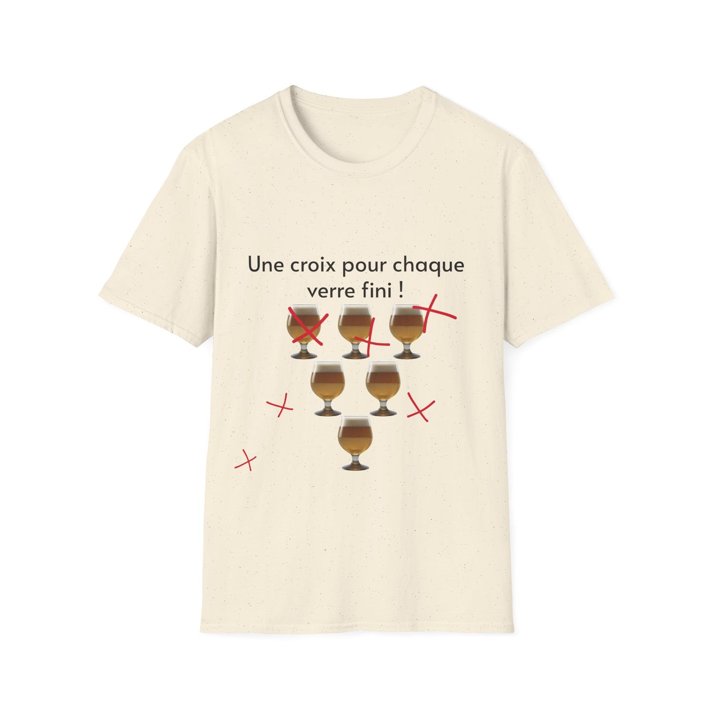 T-shirt "une croix pour chaque verre" com'd beaufs - UNISEX