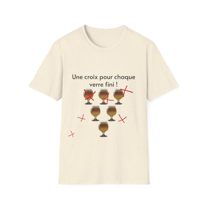 T-shirt "une croix pour chaque verre" com'd beaufs - UNISEX