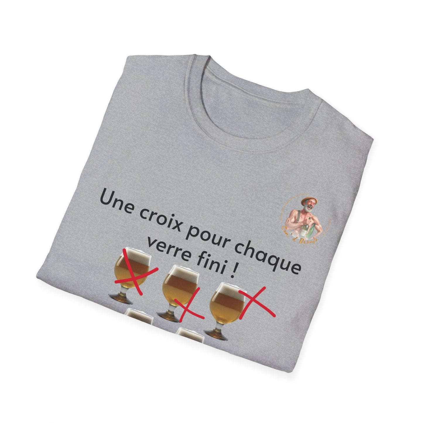 T-shirt "une croix pour chaque verre" com'd beaufs - UNISEX
