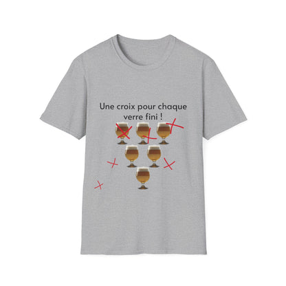 T-shirt "une croix pour chaque verre" com'd beaufs - UNISEX