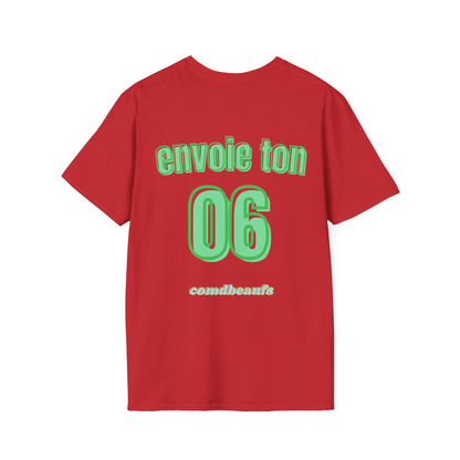T-shirt type maillot " Envoie ton 06 " Com'd Beaufs - UNISEX