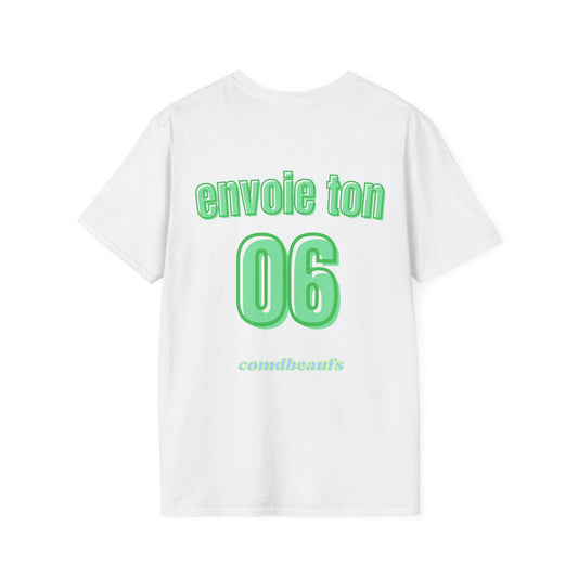 T-shirt type maillot " Envoie ton 06 " Com'd Beaufs - UNISEX