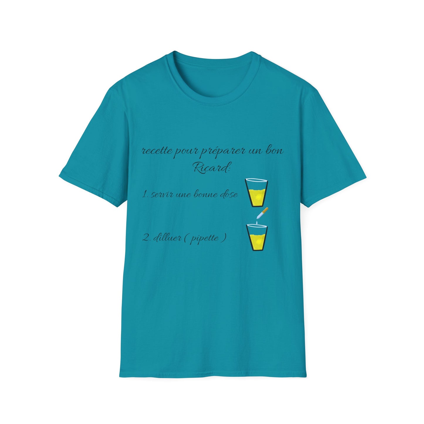 T- shirt "recette pour un bon Ricard" - UNISEX