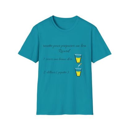 T- shirt "recette pour un bon Ricard" - UNISEX