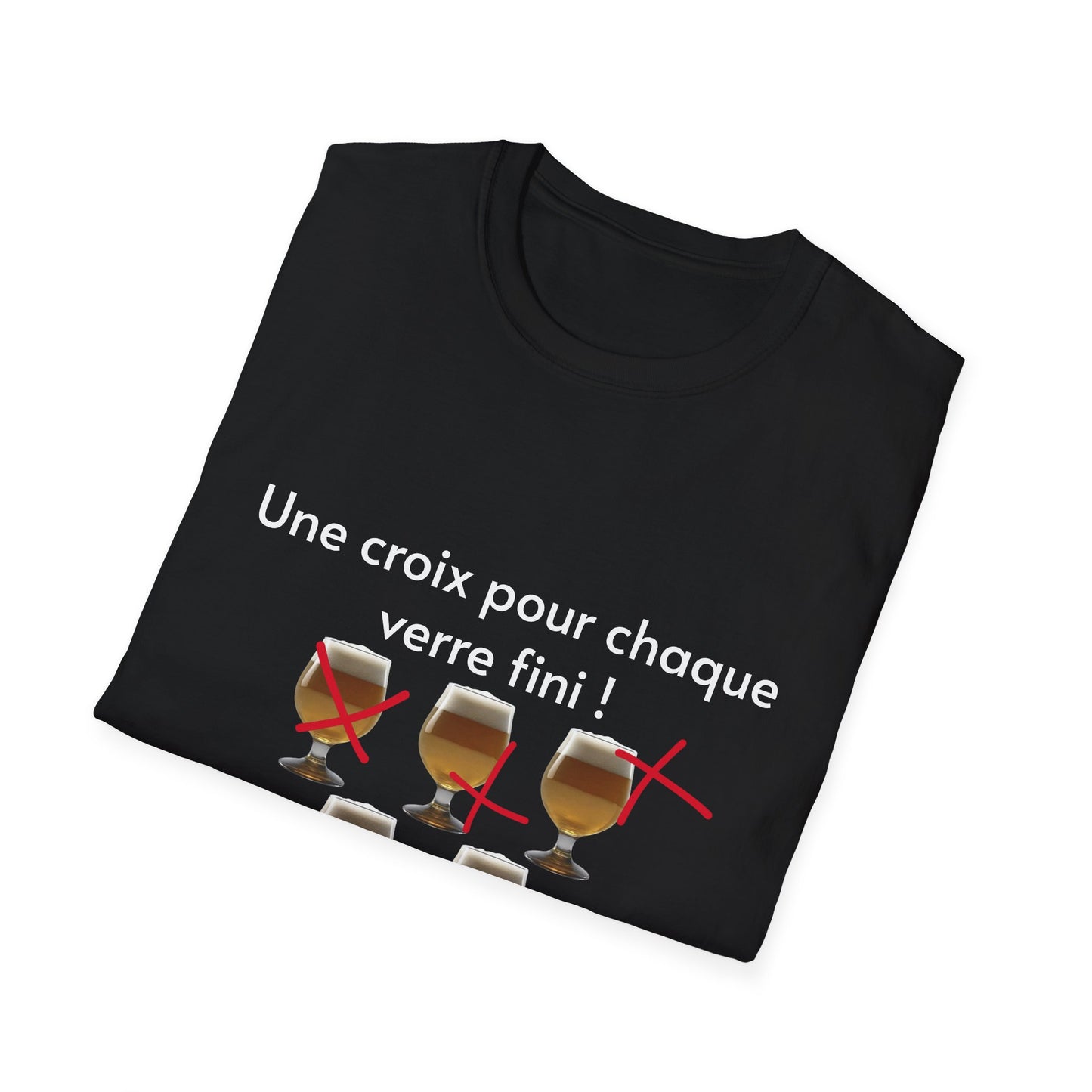 T-shirt "une croix pour chaque verre" com'd beaufs - UNISEX