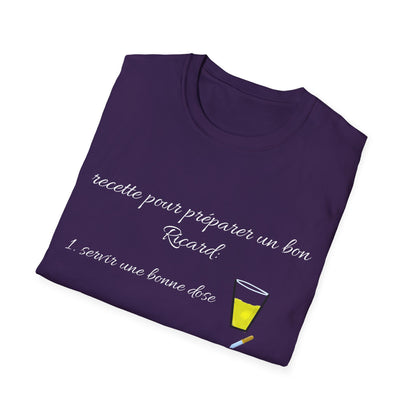 T- shirt "recette pour un bon Ricard" - UNISEX