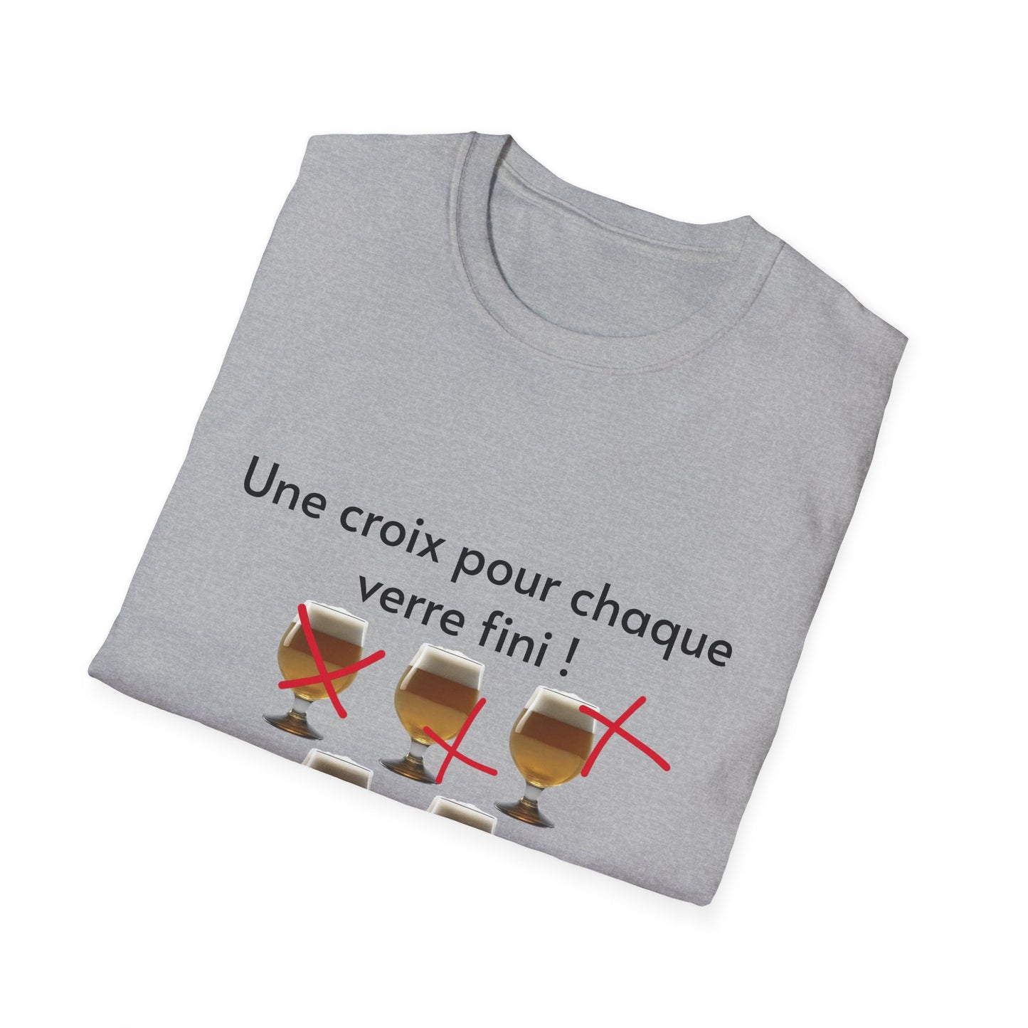T-shirt "une croix pour chaque verre" com'd beaufs - UNISEX