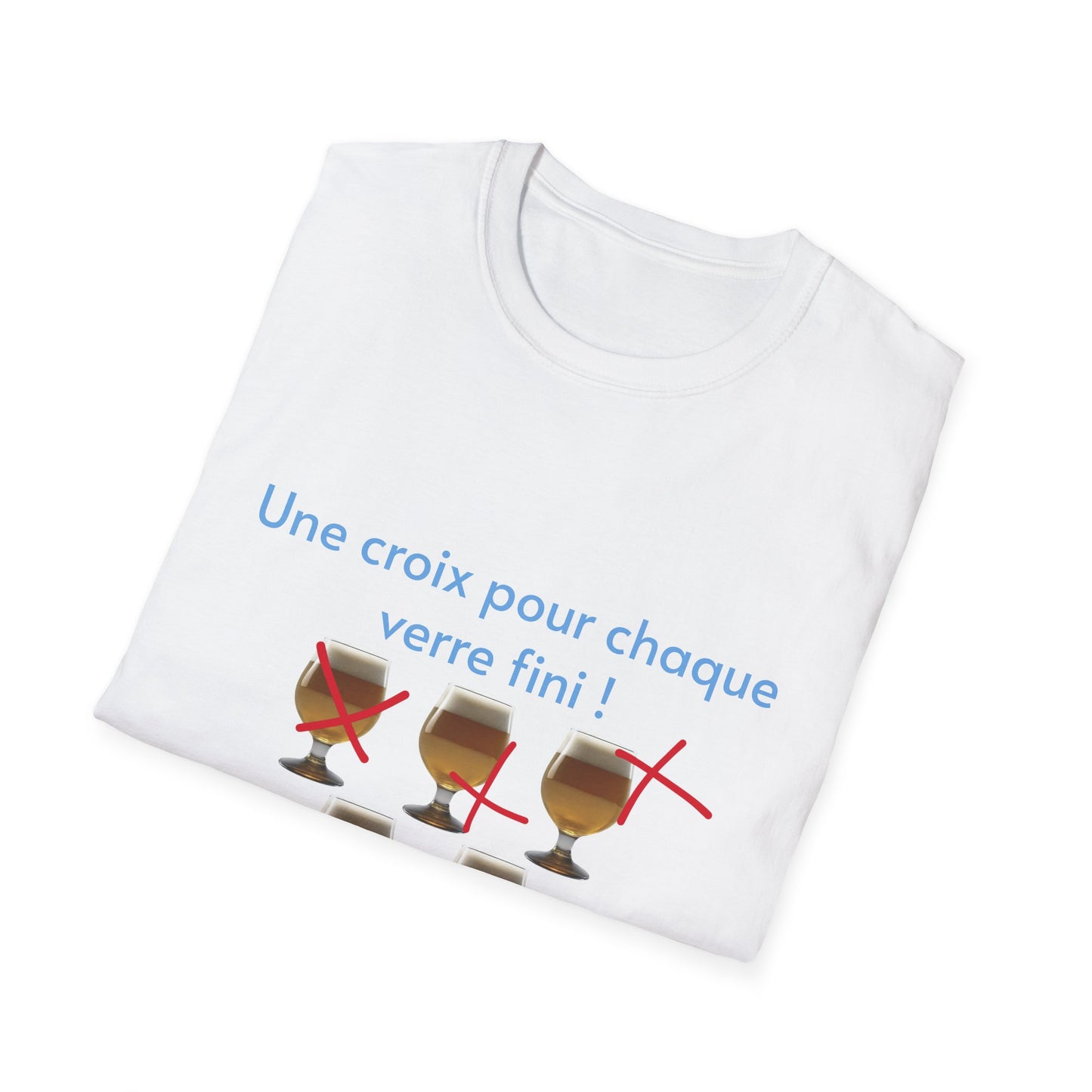 T-shirt "une croix pour chaque verre" com'd beaufs - UNISEX