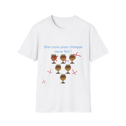 T-shirt "une croix pour chaque verre" com'd beaufs - UNISEX