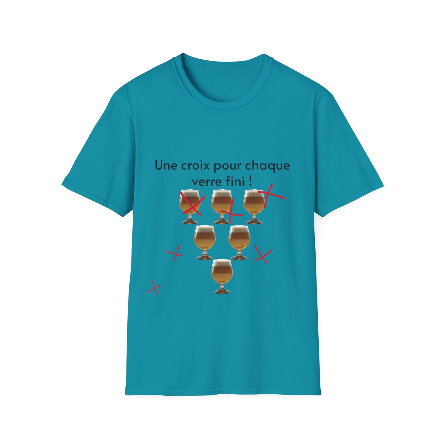 T-shirt "une croix pour chaque verre" com'd beaufs - UNISEX