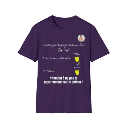 T- shirt "recette pour un bon Ricard" - UNISEX
