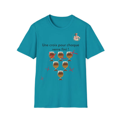 T-shirt "une croix pour chaque verre" com'd beaufs - UNISEX