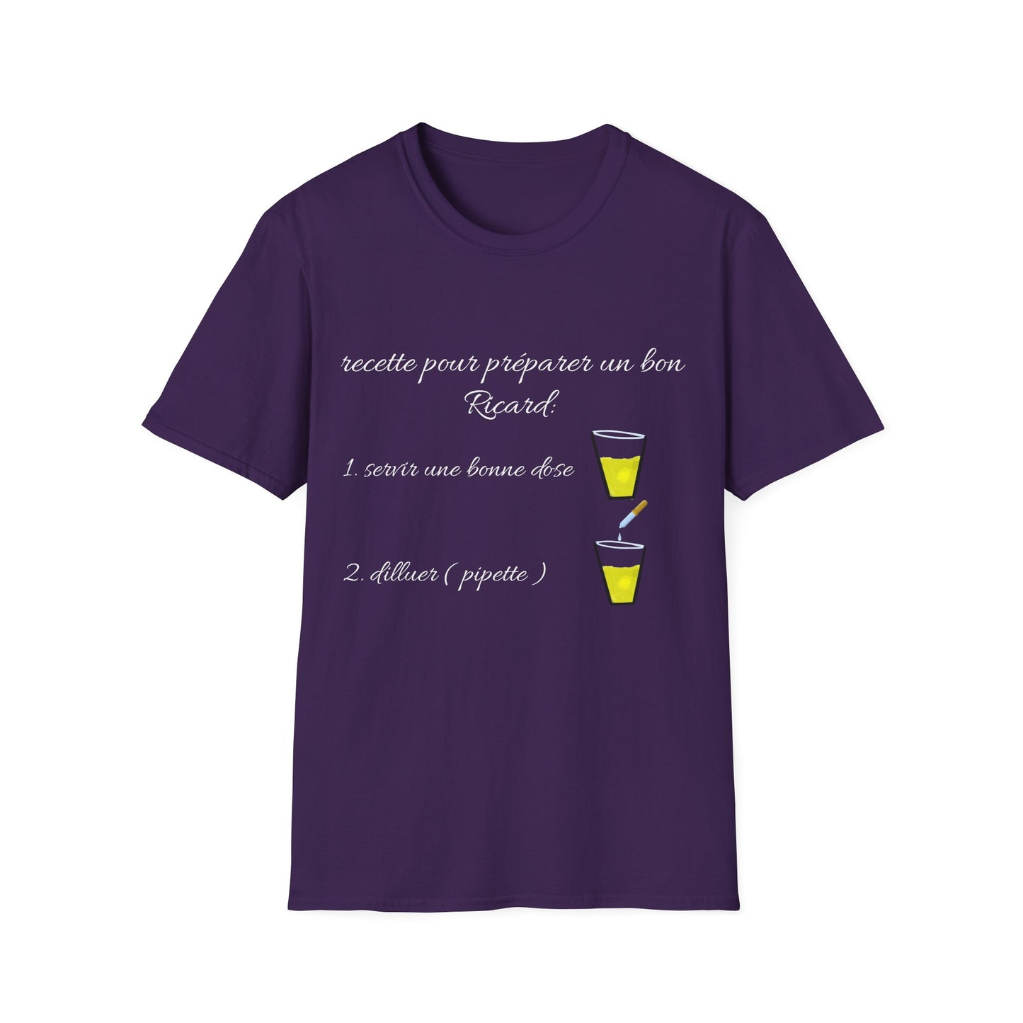 T- shirt "recette pour un bon Ricard" - UNISEX