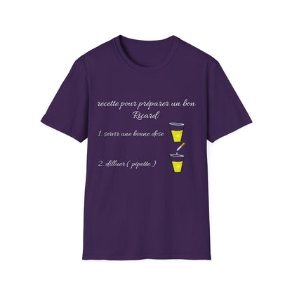 T- shirt "recette pour un bon Ricard" - UNISEX