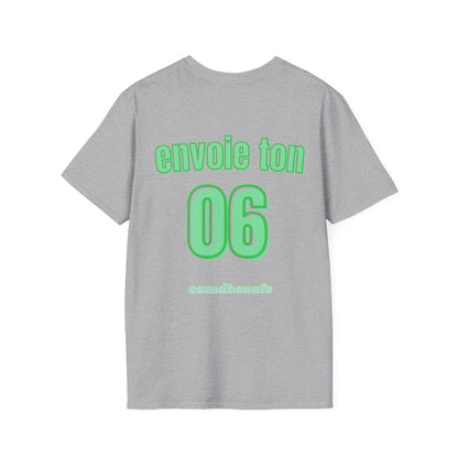 T-shirt type maillot " Envoie ton 06 " Com'd Beaufs - UNISEX