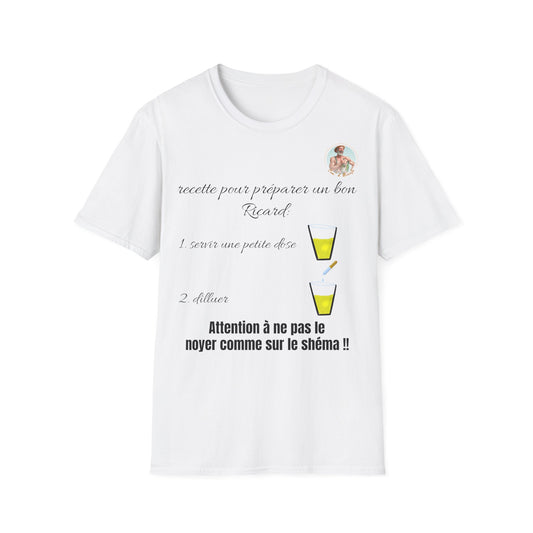 T- shirt "recette pour un bon Ricard" - UNISEX