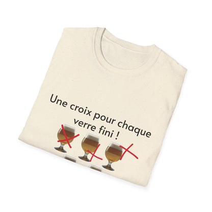 T-shirt "une croix pour chaque verre" com'd beaufs - UNISEX