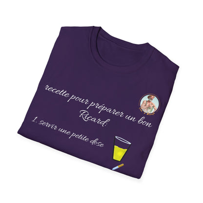 T- shirt "recette pour un bon Ricard" - UNISEX