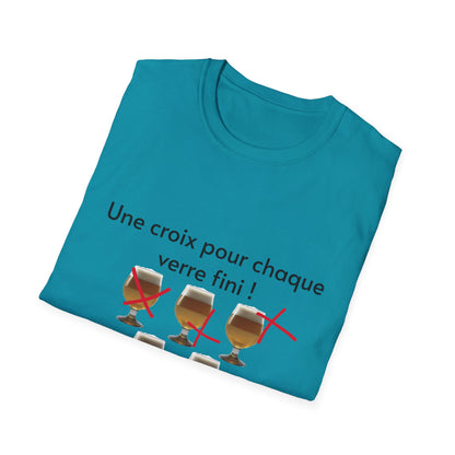 T-shirt "une croix pour chaque verre" com'd beaufs - UNISEX