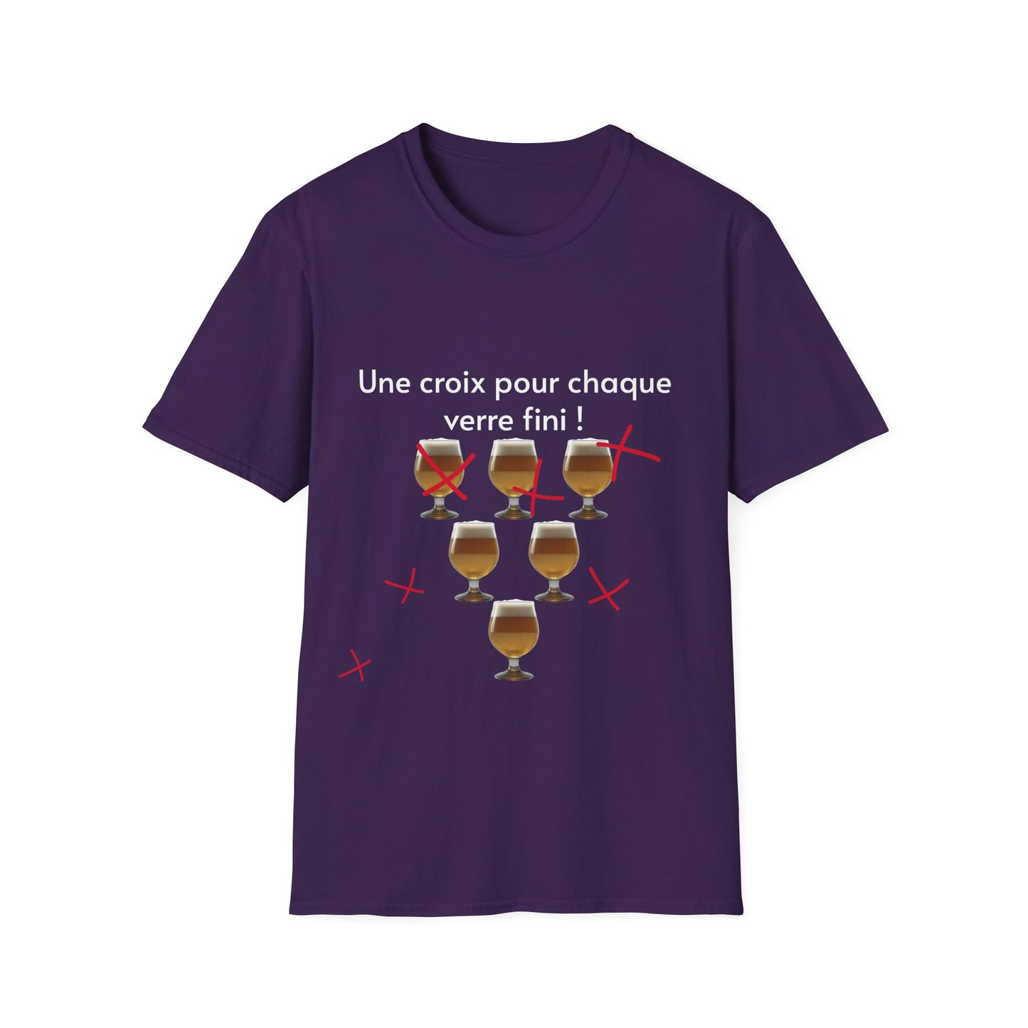 T-shirt "une croix pour chaque verre" com'd beaufs - UNISEX