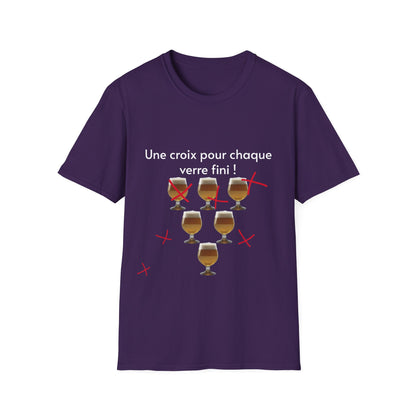 T-shirt "une croix pour chaque verre" com'd beaufs - UNISEX