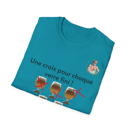 T-shirt "une croix pour chaque verre" com'd beaufs - UNISEX
