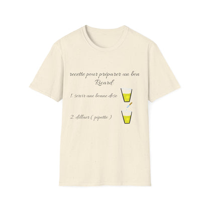 T- shirt "recette pour un bon Ricard" - UNISEX
