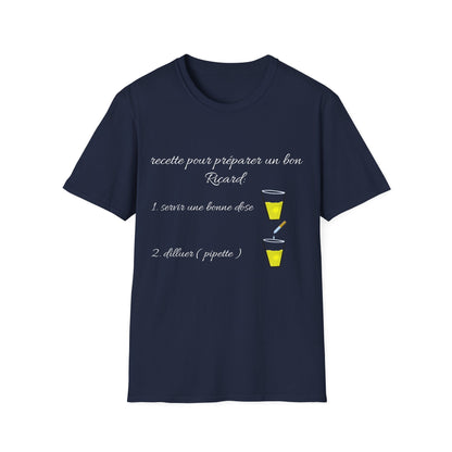 T- shirt "recette pour un bon Ricard" - UNISEX